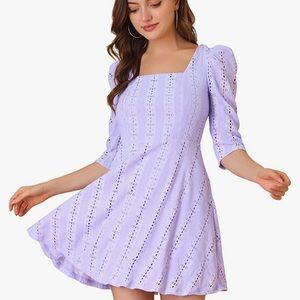 Purple above the knee dress